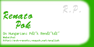 renato pok business card